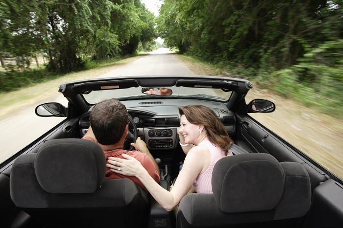 Driving in Convertible